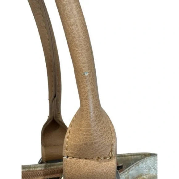 Guess G-logo Beige and Tan Shoulder Bag Double Strap - Picture 10 of 12